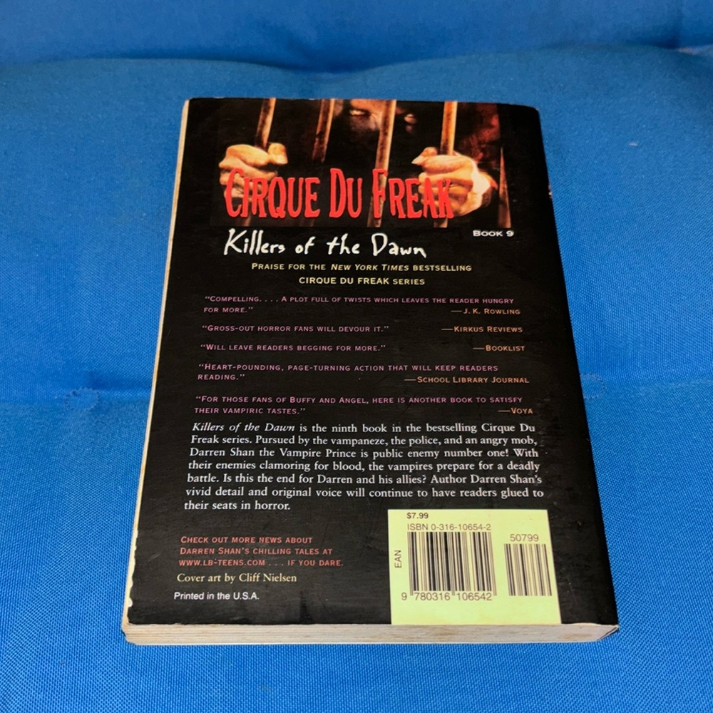 Cirque Du Freak: Killers Of The Dawn Book Soft Cover By Darren Shan - Picture 2 of 5